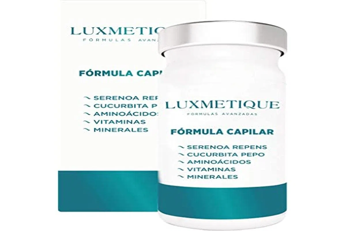 LUXMETIQUE® Hair Formula - Tratamiento Anticaída Todo en 1 - -35% Caída Desde los Primeros 28 Días - Inhibidores 5α-Reductasa - Unisex - 60 Cápsulas | 35% Caída Desde los Primeros 28 Días - Inhibidores 5α-Reductasa - Unisex