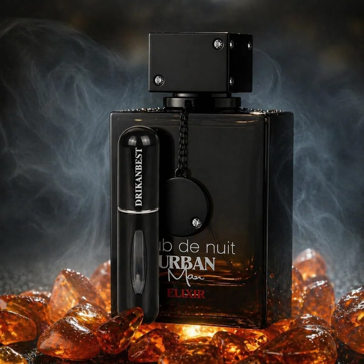 Cloub de Nuit Urban Man Elixir Perfume Hombre 105ml – Fragancia Intensa, Duradera y Elegante – Aroma Amaderado Especiado – Incluye Atomizador Recargable Drikanbest 5ml GRATIS