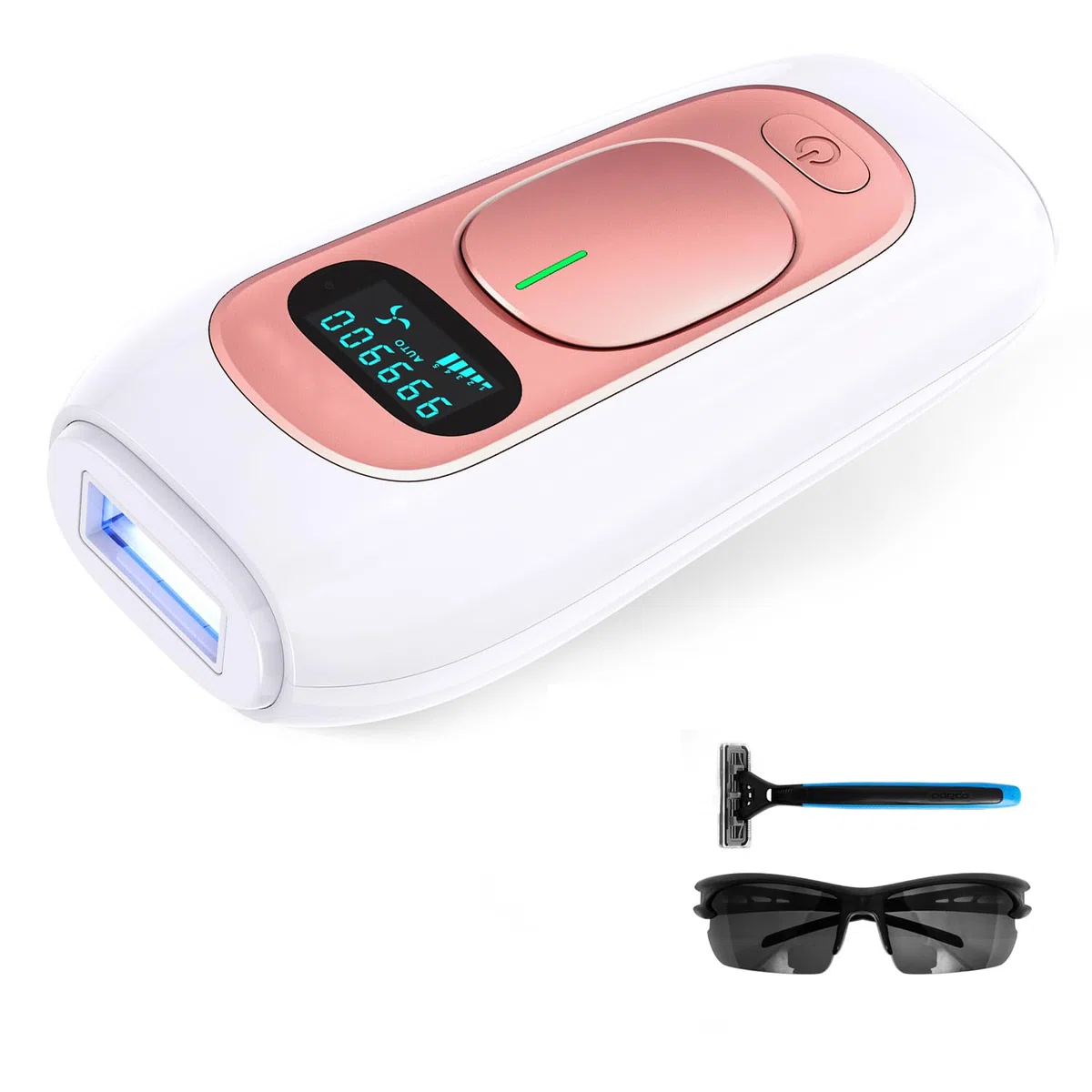 Depiladora Laser con 2 Modos, Depiladora Luz Pulsada 5 Niveles de Energía, Laser Depilación para Axilas, Cuerpos, Hombres, Mujeres, Salón en Casa