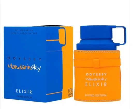 Odyssey Mandarin Sky Elixir Eau de Parfum 100ml | Fragancia Masculina Cítrica-Amaderada con Notas de Mandarina, Tonka y Ambroxan | Perfume Duradero y Elegante