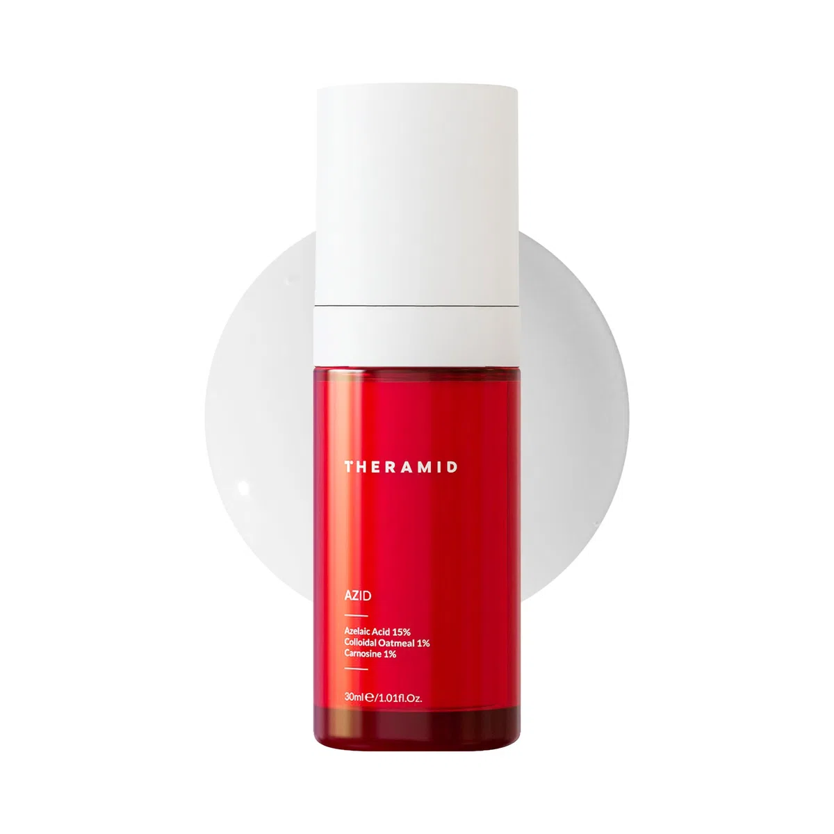 Theramid AZID Ácido Azelaico 15% Tratamiento Facial 30 ml – Reduce Manchas, Rojeces y Acné, Unifica Tono y Textura, con Carnosina y Avena Coloidal para Piel Sensible