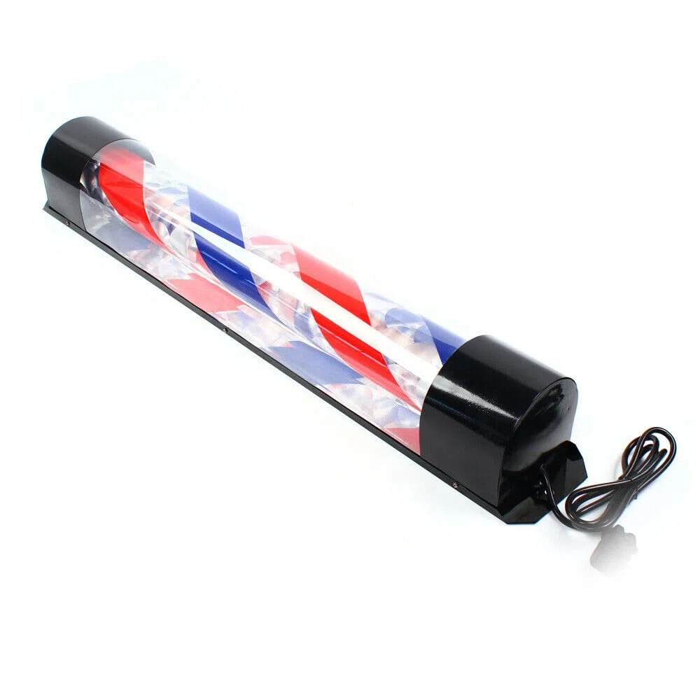 Profesional 36" Barber Pole Club Salón Peluquería Luz LED Barbero Barra Lámpara Equipo Azul Rojo Blanco Rayas Iluminación y Rotación Barbero Tienda