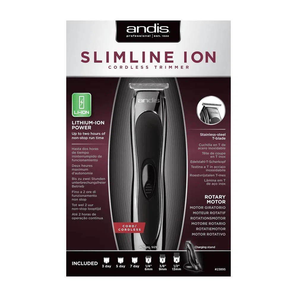 Andis Slimline Ion - Cortapelos, motor rotativo