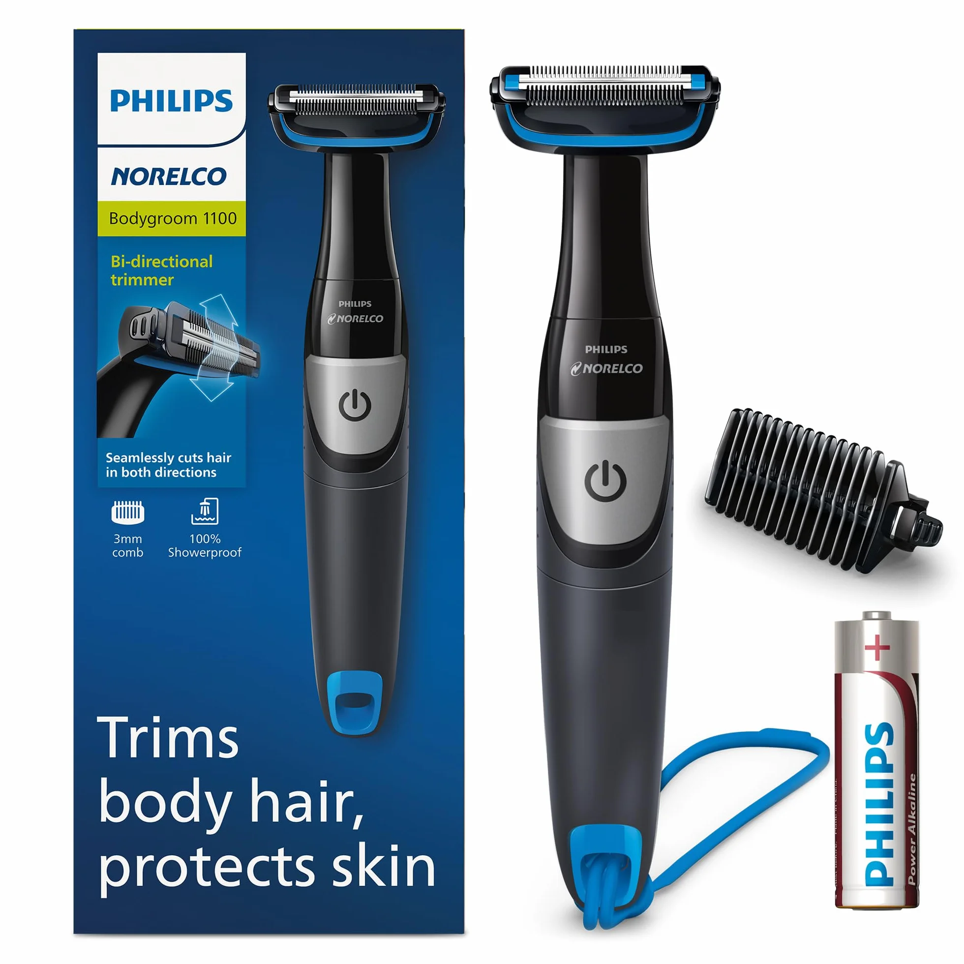 Afeitadora corporal Philips Bodygroom Series 1100 de Norelco, BG1026/60