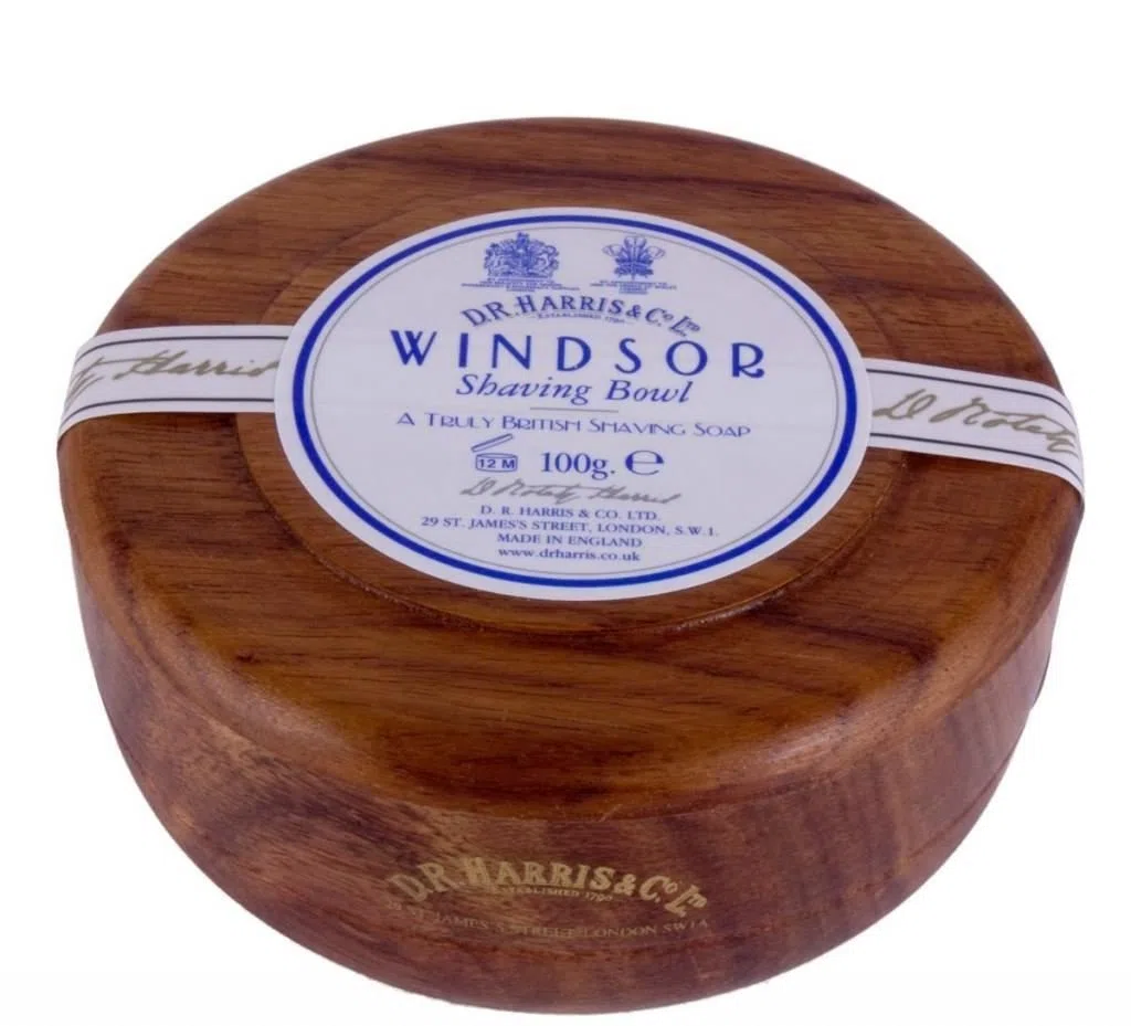 D. R. HARRIS Windsor Mahogany Effect Shaving Bowl & Shaving Soap